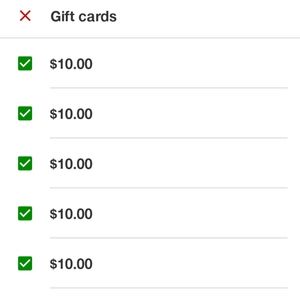 50 dollar target account with 50 dollars on it